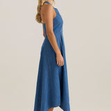 Fernanda Halter Dress - Classic Blue Wash