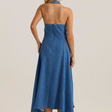 Fernanda Halter Dress - Classic Blue Wash