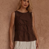 Elin Gathered Tie Top