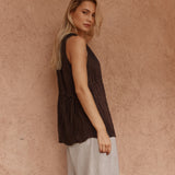 Elin Gathered Tie Top