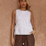 Elin Gathered Tie Top