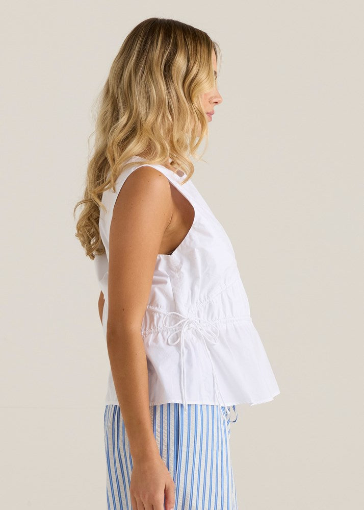 Elin Gathered Tie Top