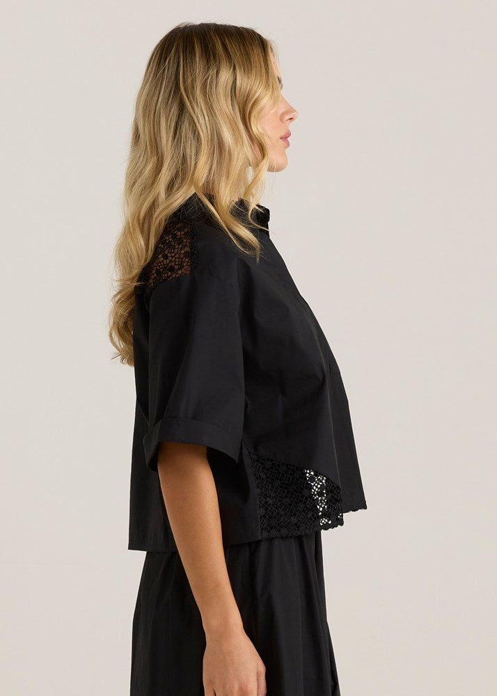 Nixie Lace Shirt - Black