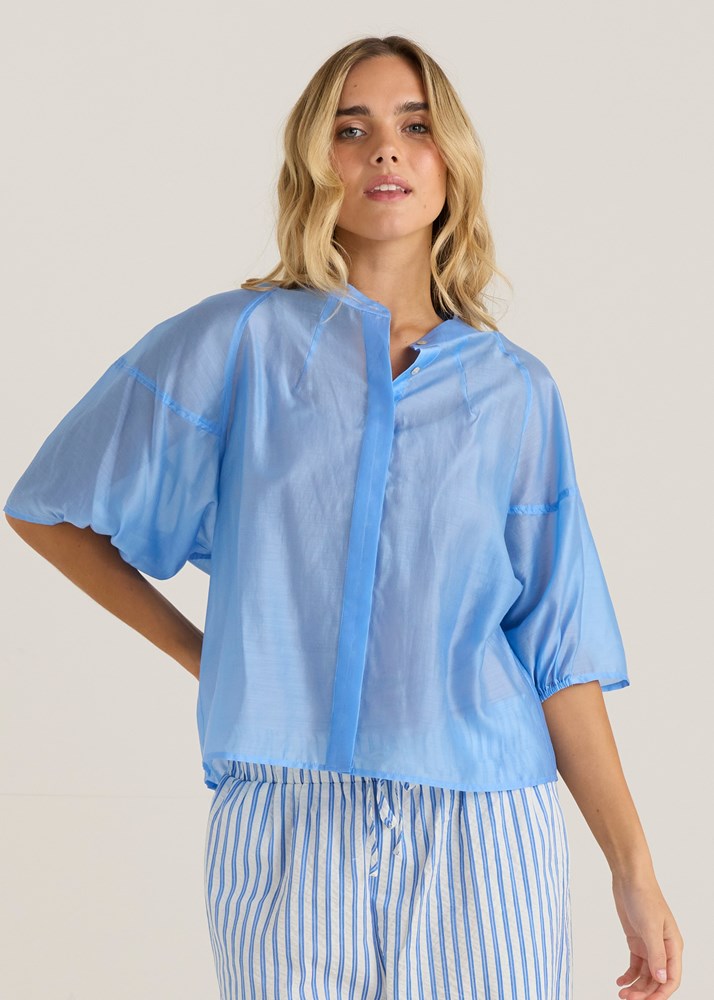 Wilder Seam Blouse - Cornflower