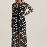 Tarni Mesh Dress - Iris Abstract Print