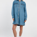 Aveline Denim Shirt Dress