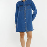 Aveline Denim Shirt Dress