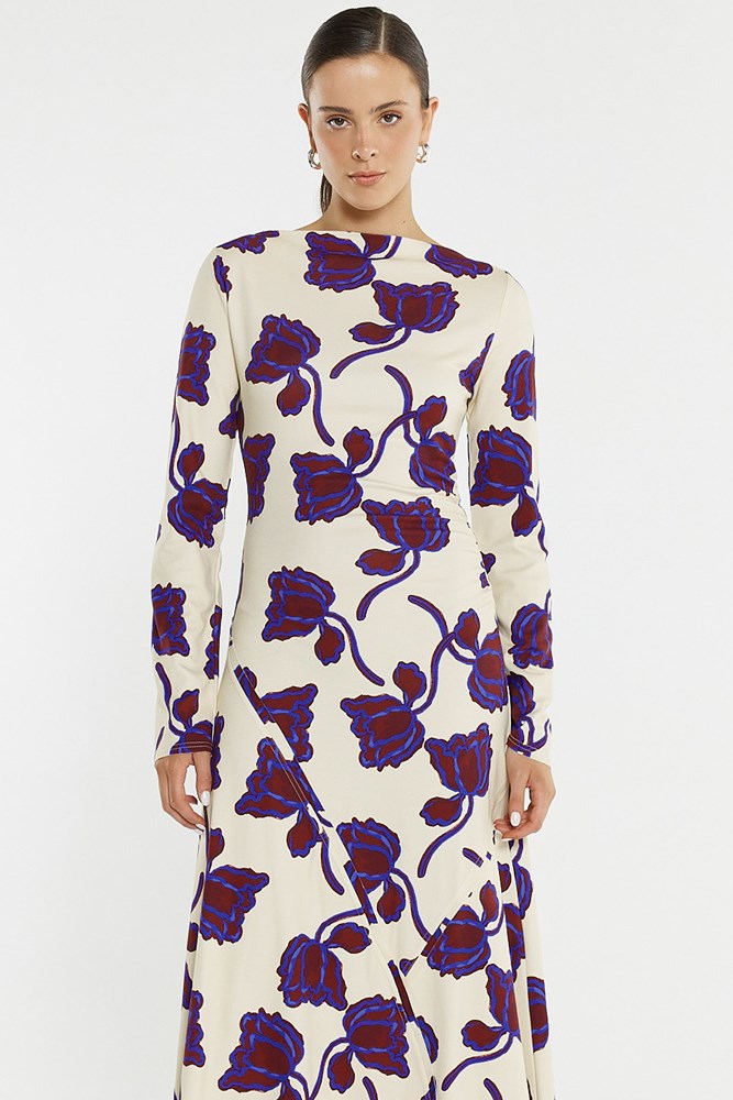 Jade Seamed Jersey Dress