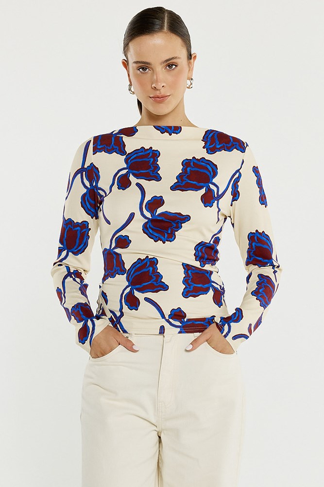 Jade Seamed Jersey Top