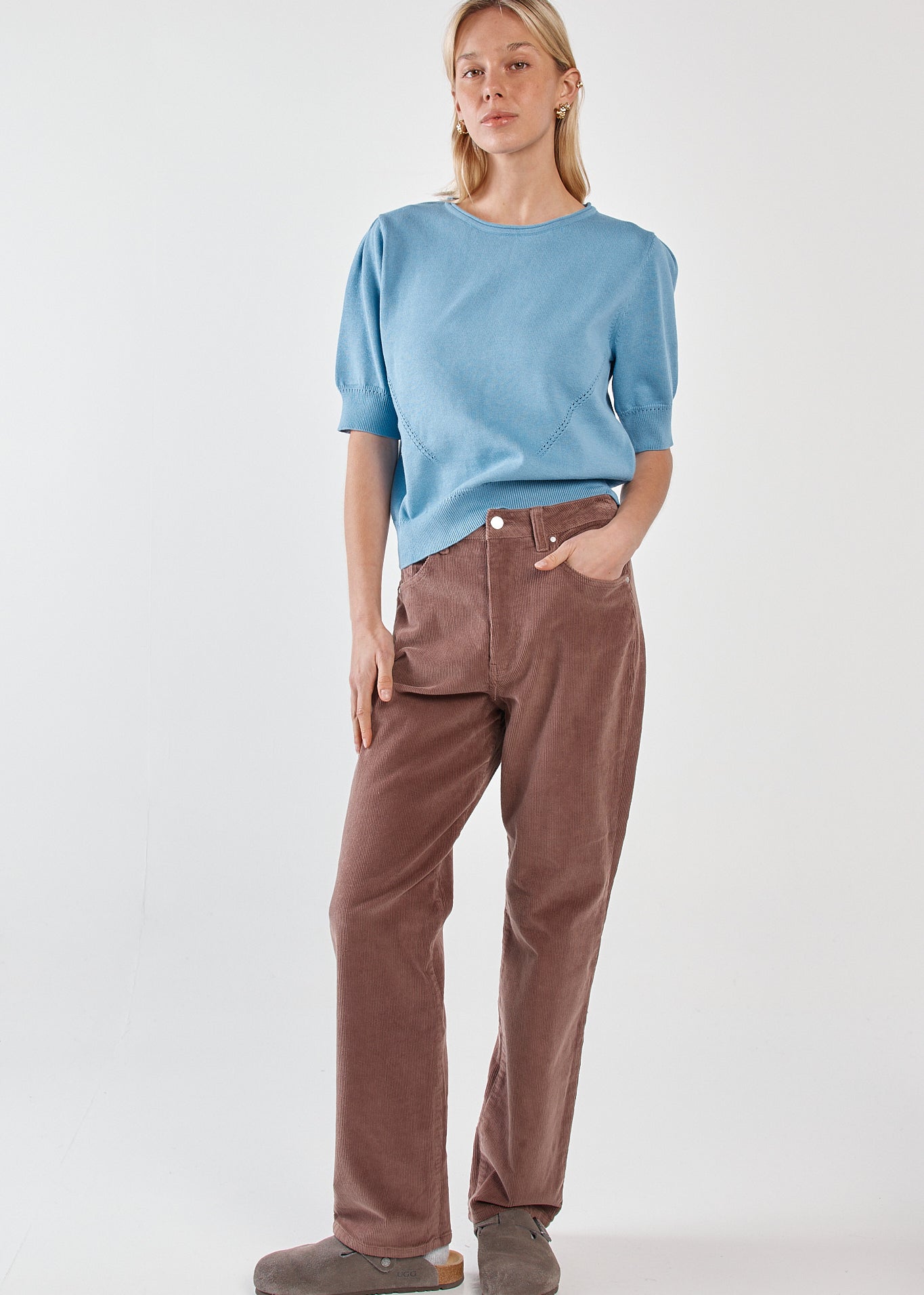 Esti Pointelle Knit Tee