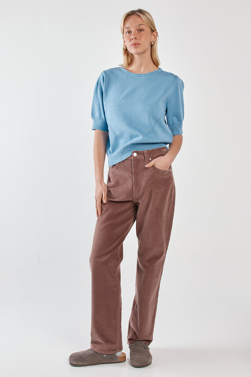 Esti Pointelle Knit Tee