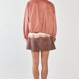 Sara Suede Bomber Jacket