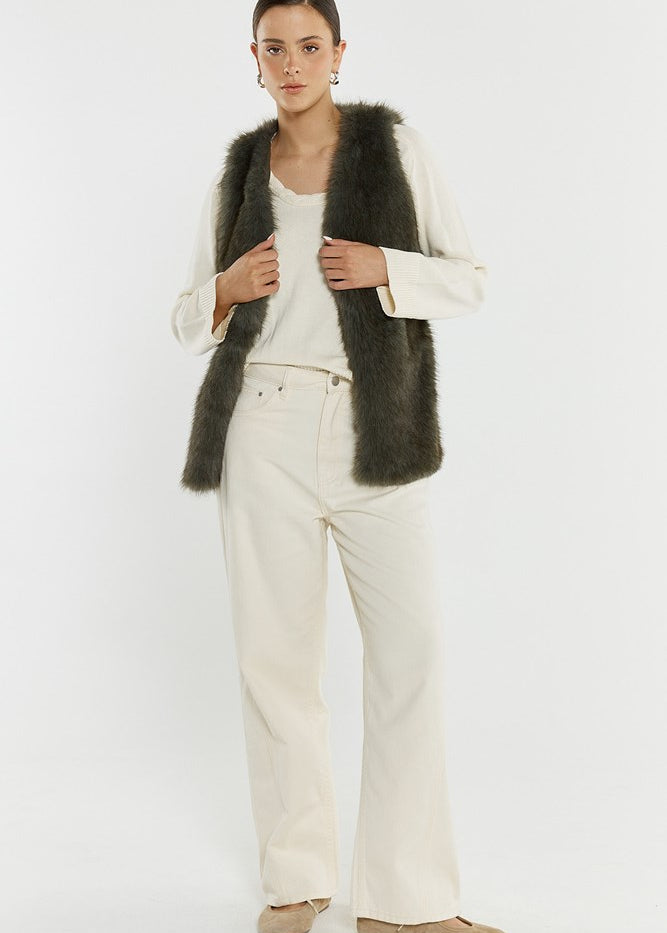 Riya Fur Gilet