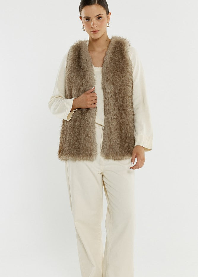 Riya Fur Gilet