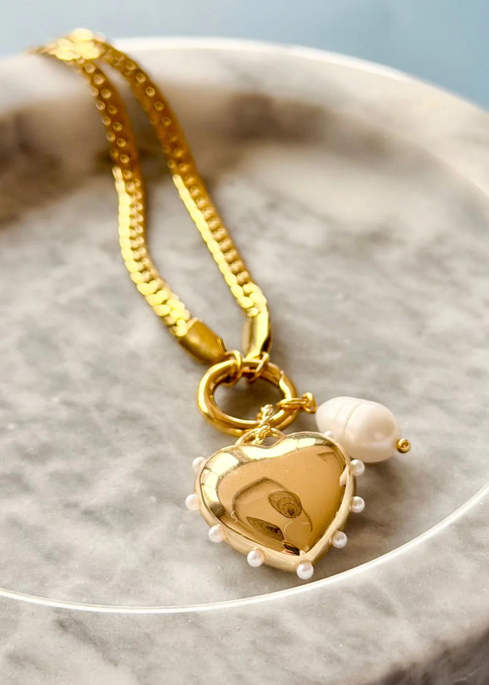 Big Heart Charm Necklace