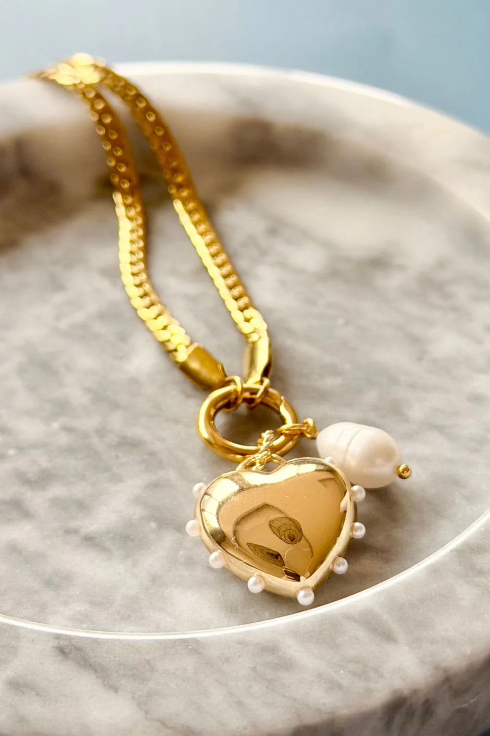 Big Heart Charm Necklace
