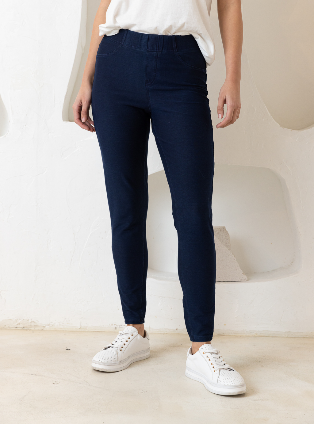 SKYLAH STRETCH DENIM JEGGING - Dark Sky Wash