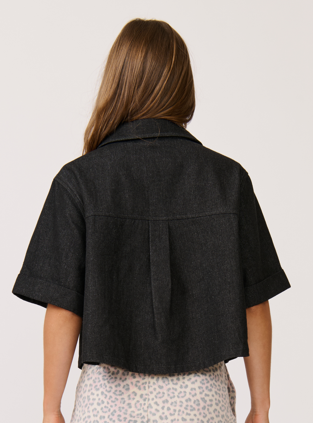 TESSA SHIRT - Black Denim