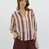 Dorothy Stripe Linen Shirt