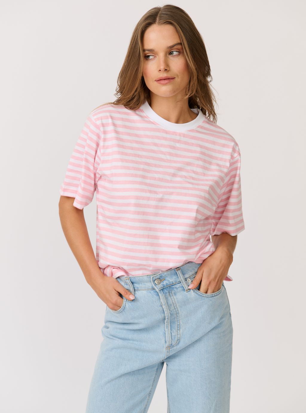 SOPHIE TEE - Bubblegum Stripe