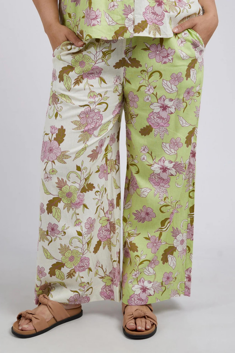 EMMELINE FLORAL WIDE LEG PANT - Spliced Floral