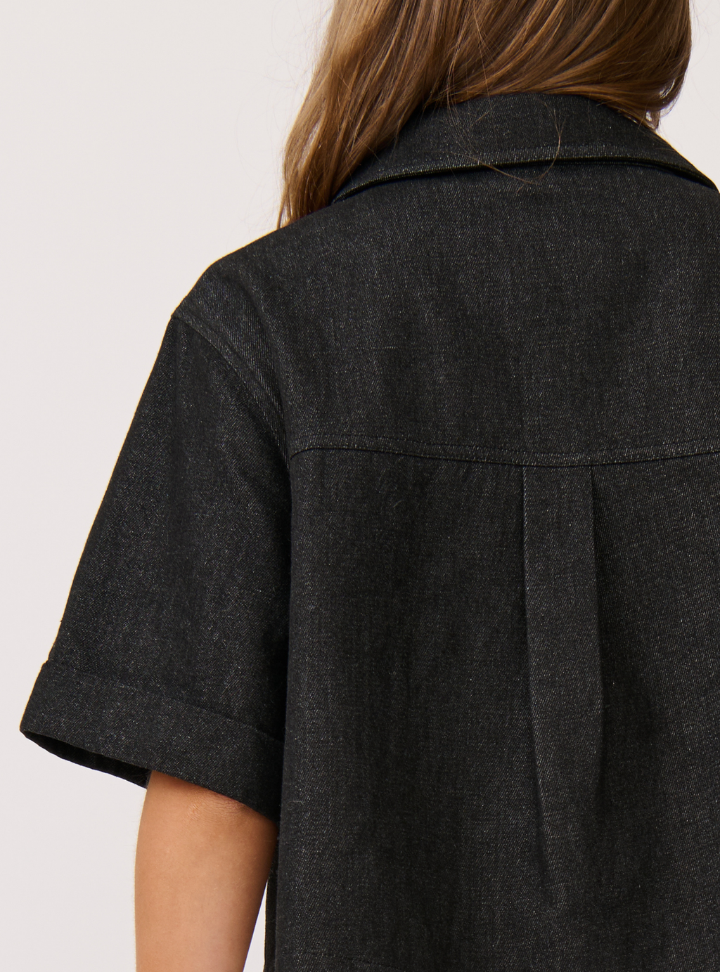 TESSA SHIRT - Black Denim