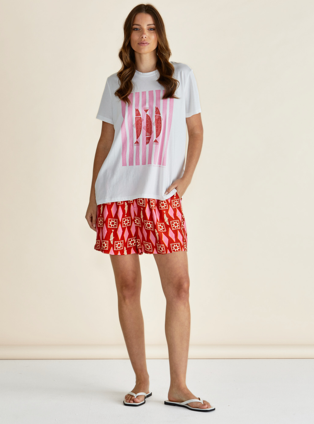 ELLIA CREW TEE - Sardinia Print