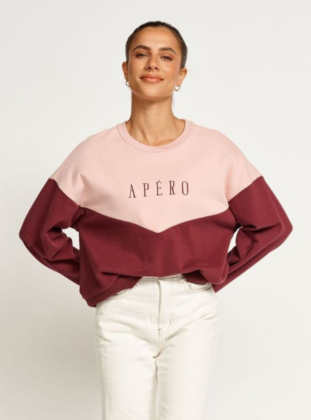 INTERSECT OVERSIZED CROPPED PANEL JUMPER - Berry/Pink