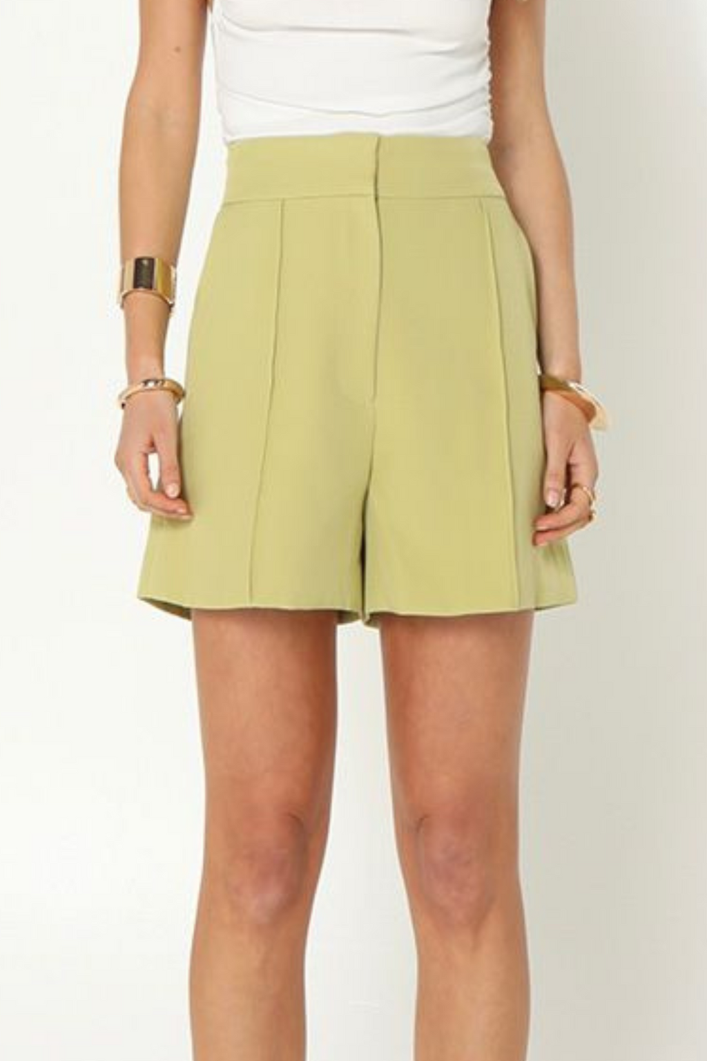 Green high 2025 waisted shorts