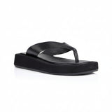 Bouncer II Flatform Thongs - Black Smooth