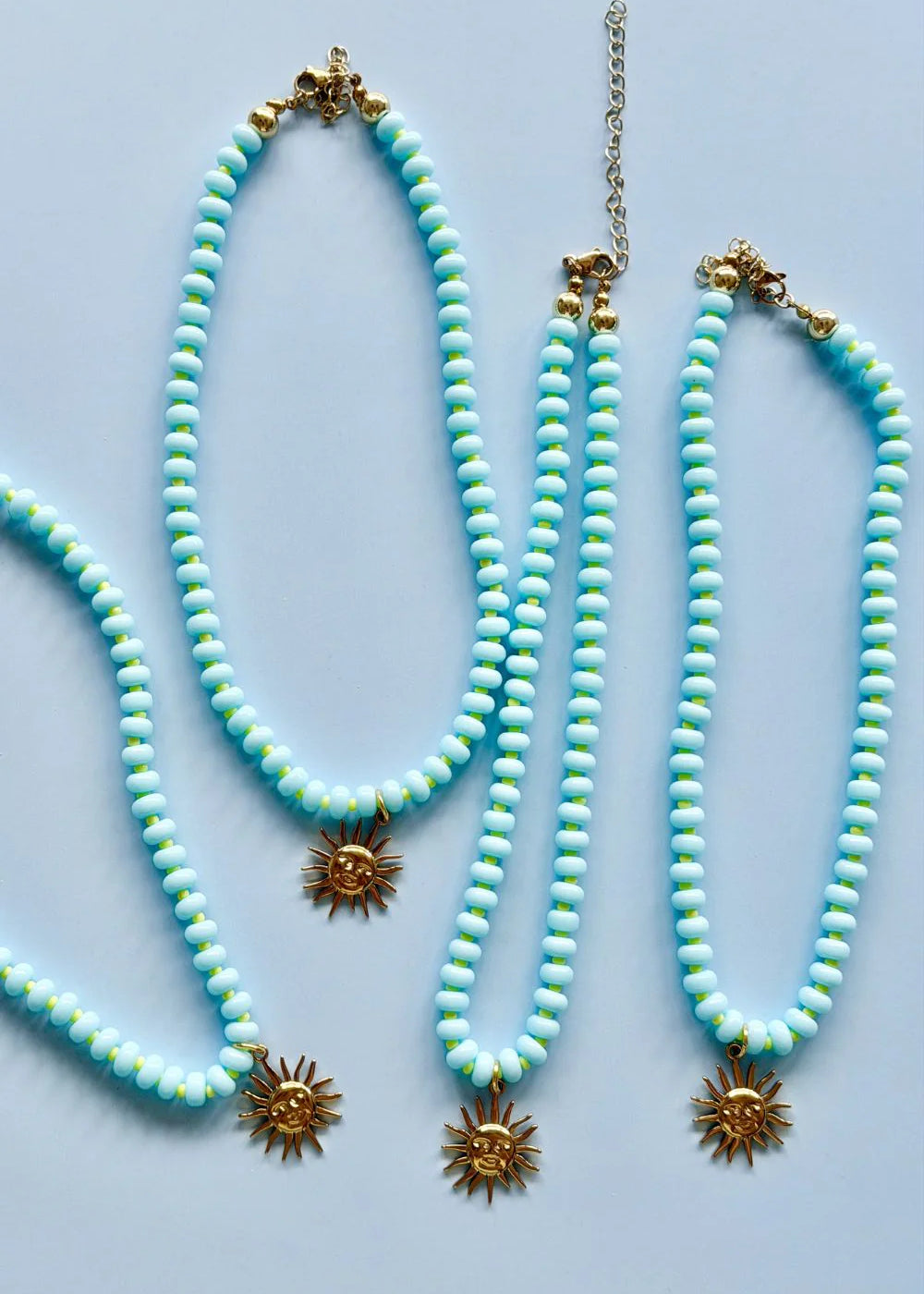 Sky Blue Gem Necklace