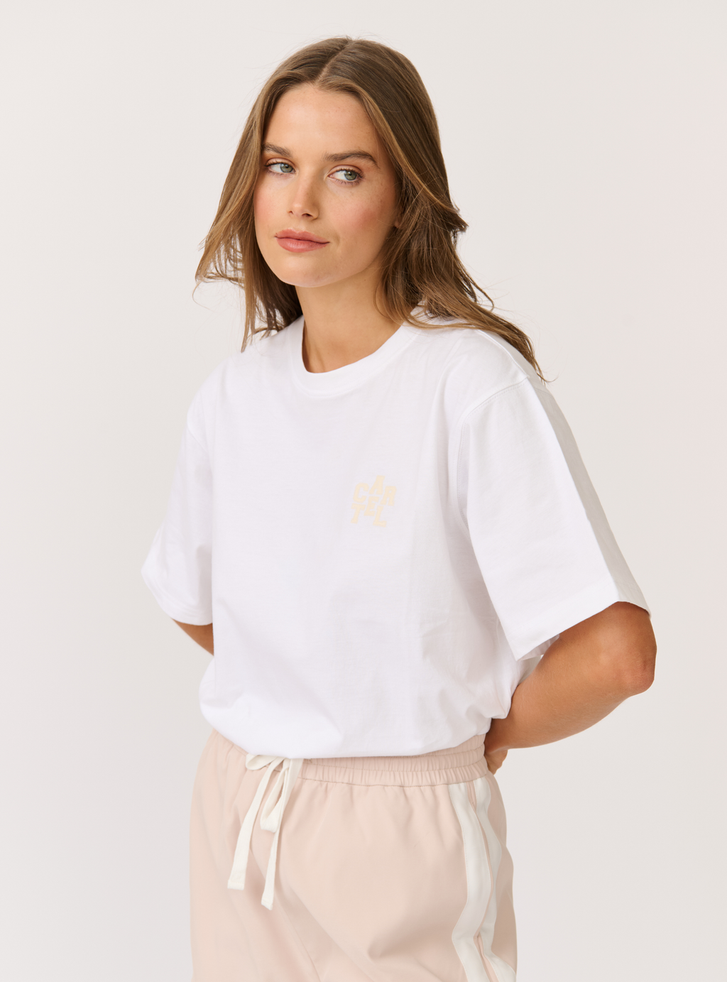 SOPHIE TEE - White/Sand