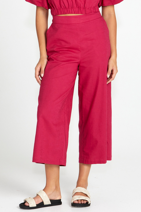 MARNIE RELAXED PANT - Berry