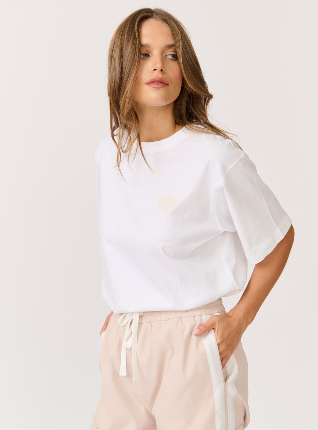 SOPHIE TEE - White/Sand