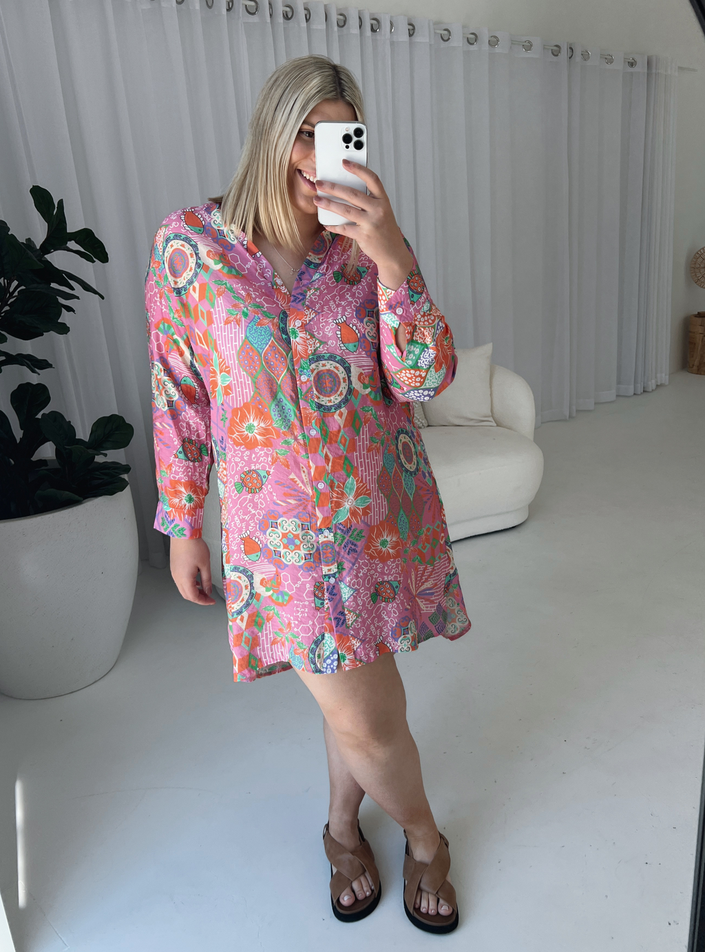 MARIA DRESS - Multi Pink