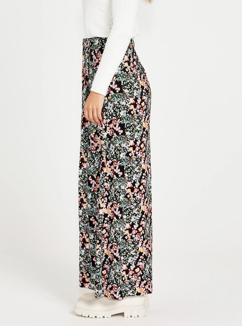 JUNE WIDE LEG PANT - Patchwork Floral