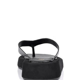 Bouncer II Flatform Thongs - Black Smooth