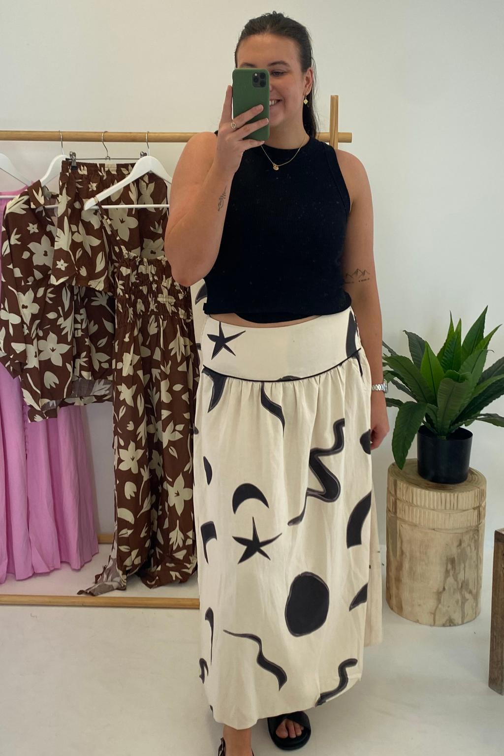 ALLY SKIRT Abstract Print Frankie Co Clothing