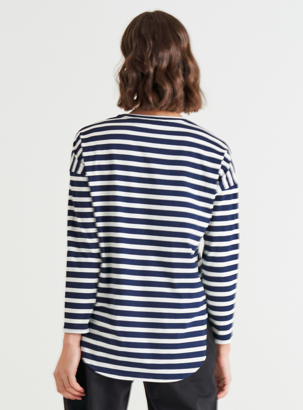 JESSIE LONG SLEEVE TEE - Blue Stripe