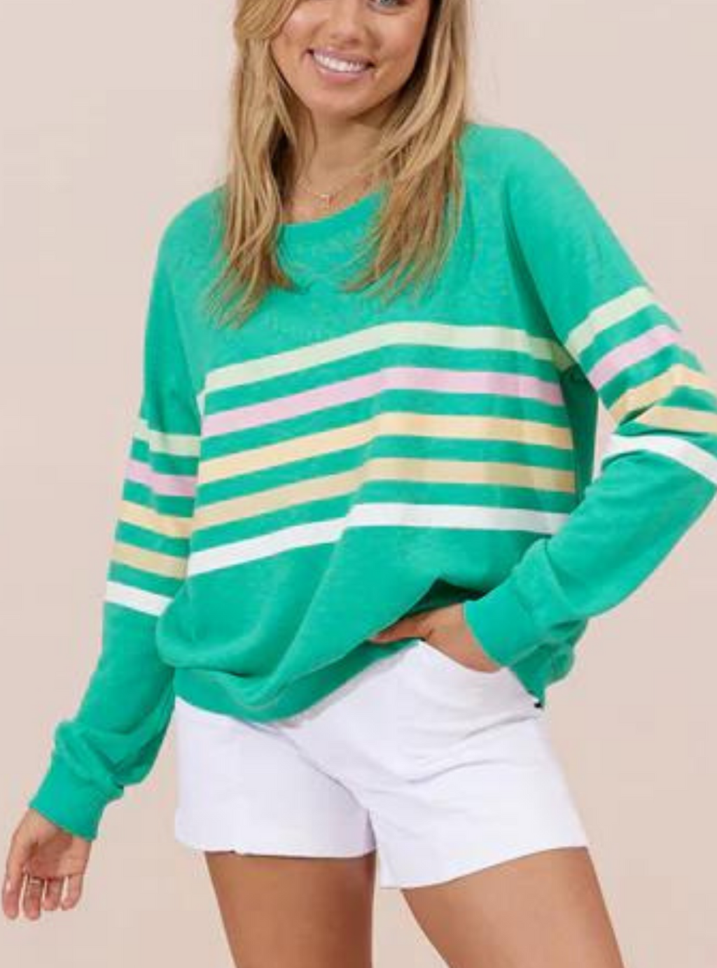 FOREVER SWEATER - Green/Pastel