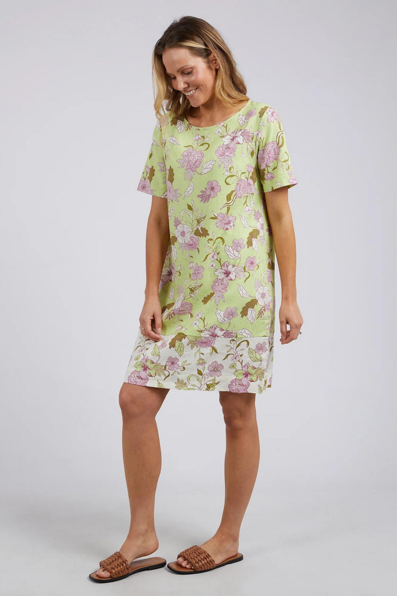 EMMELINE FLORAL SHIFT DRESS - Spliced Floral