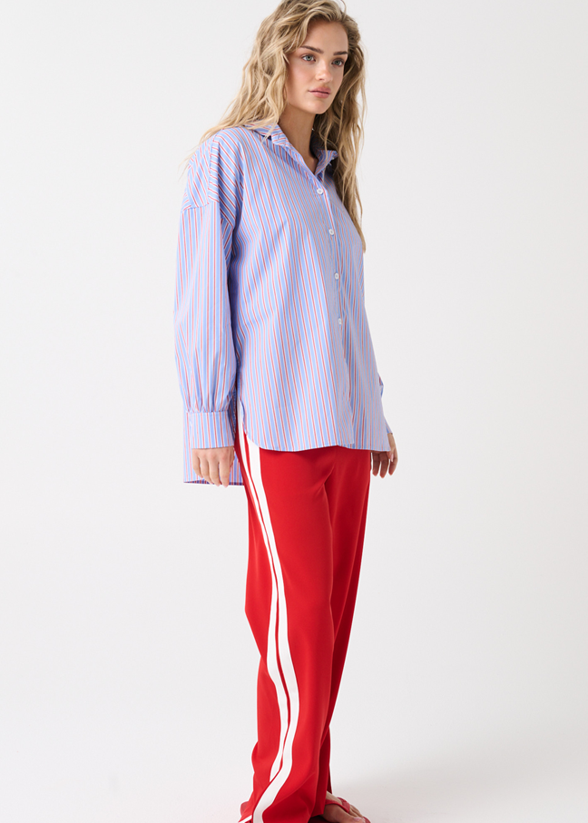 Darby Shirt - Cornflower Multi Stripe