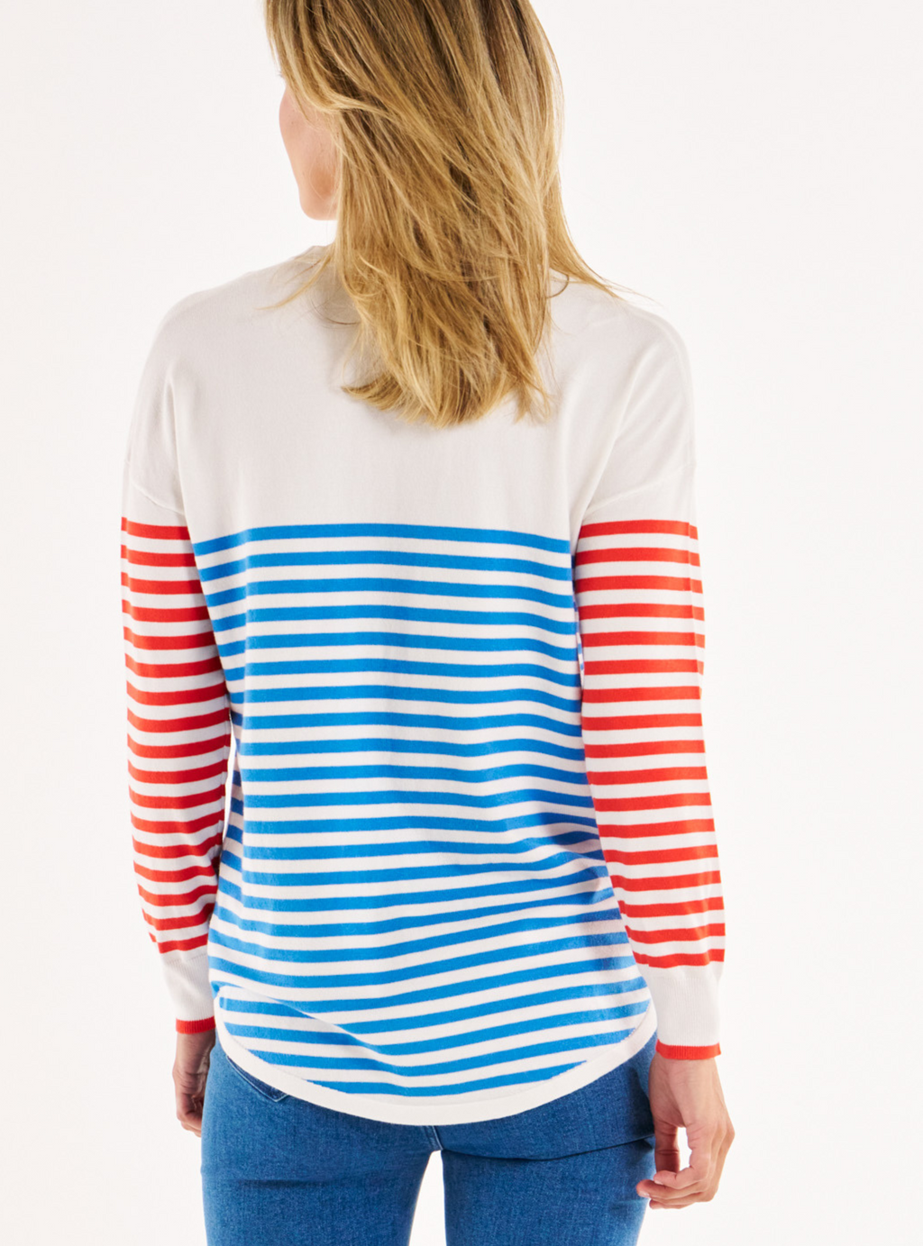 SOPHIE KNIT JUMPER - Red/Blue Stripe