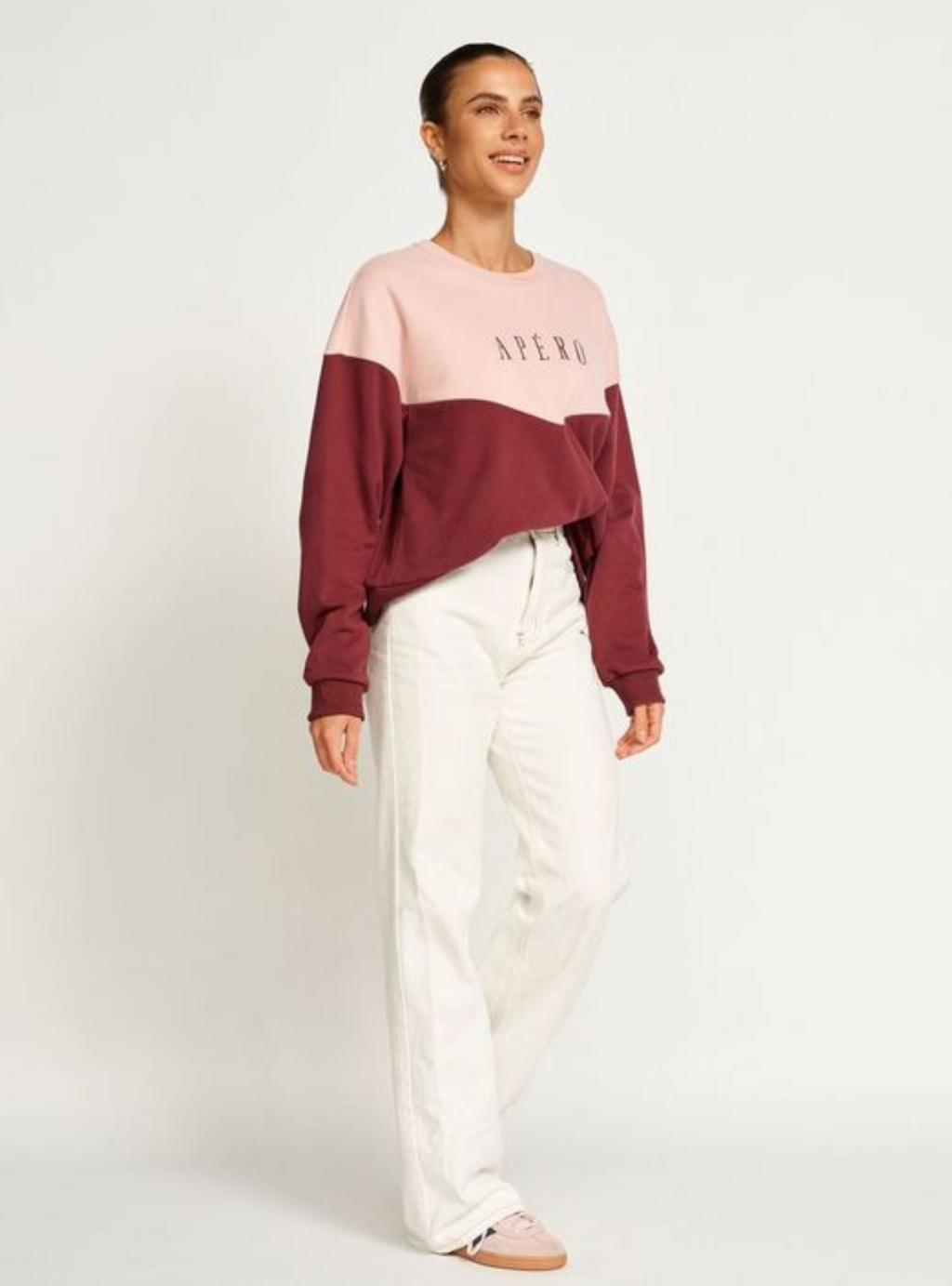 INTERSECT OVERSIZED CROPPED PANEL JUMPER - Berry/Pink