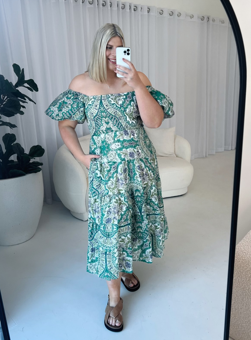 SADIE MIDI DRESS - Green