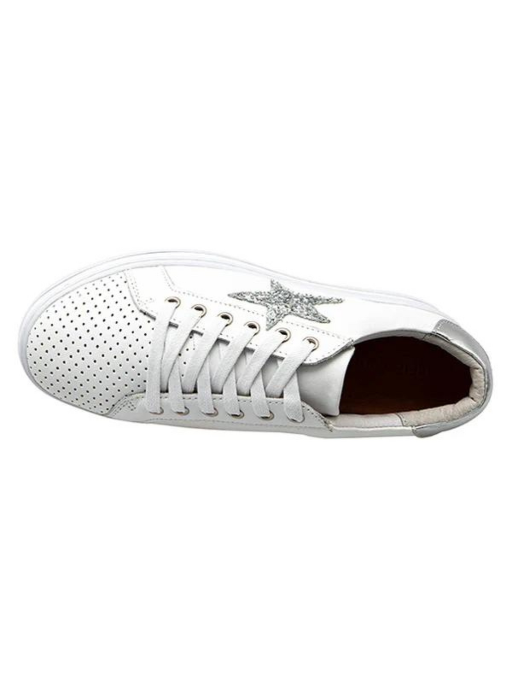 PIXIE SNEAKER - White/Silver Glitter