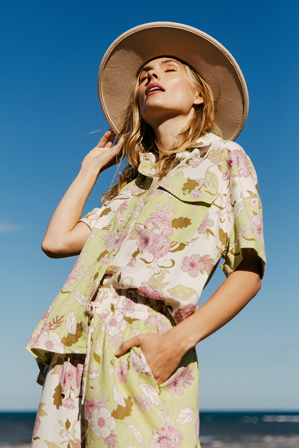 H&m floral hot sale shirt dress