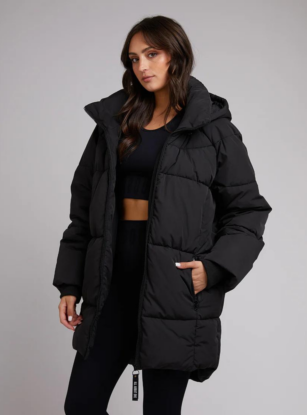 REMI LUXE MIDI PUFFER - Black