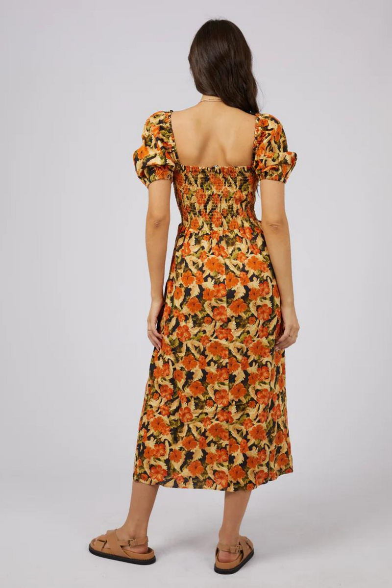 MARGOT FLORAL SHIRRED DRESS - Print