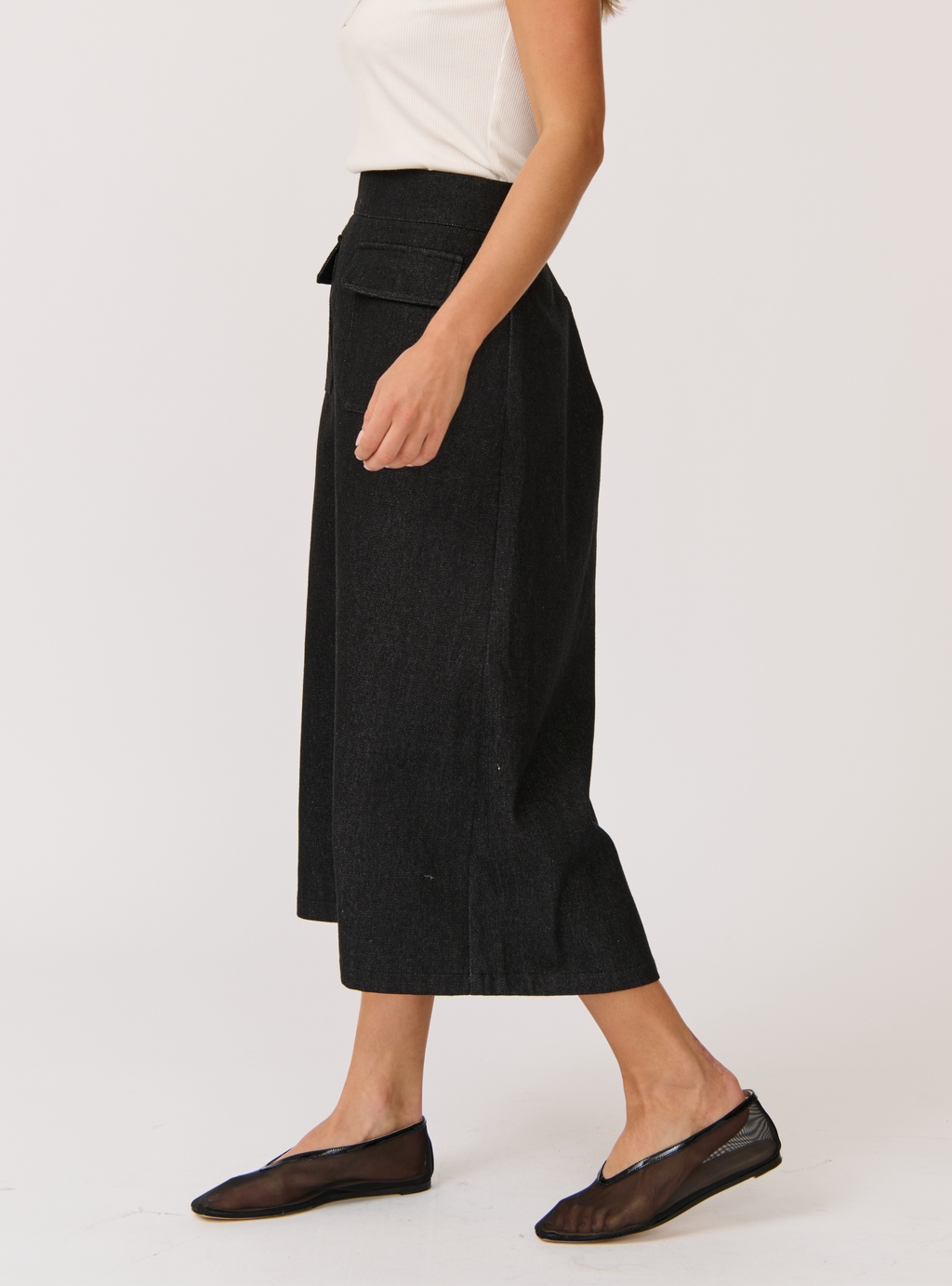 ASTRID SKIRT - Black Denim